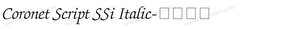 Coronet Script SSi Italic字体转换